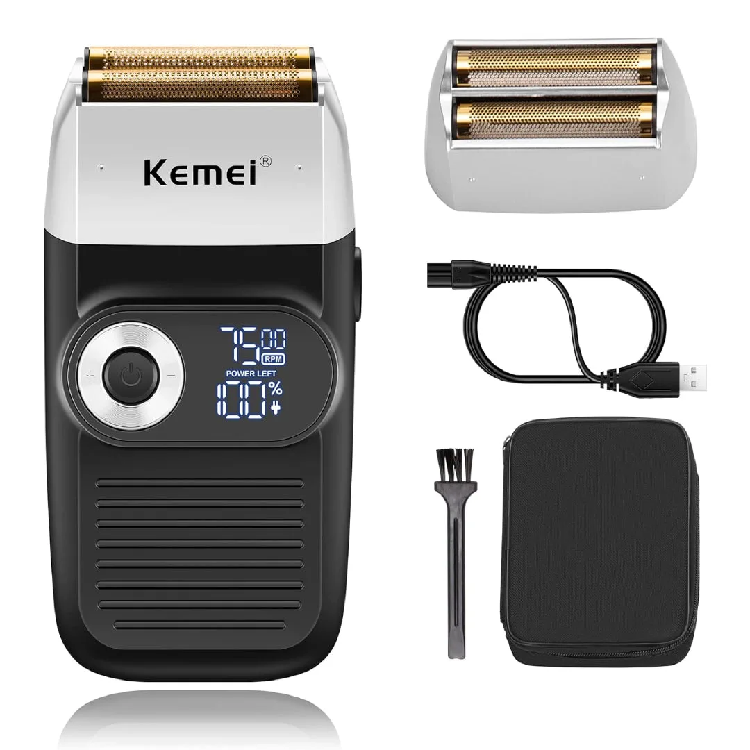 Kemei KM-2026 — Rasoir électrique professionnel pour hommes, conçu pour les cheveux, la barbe et le rasage des têtes chauves — Vue 2
