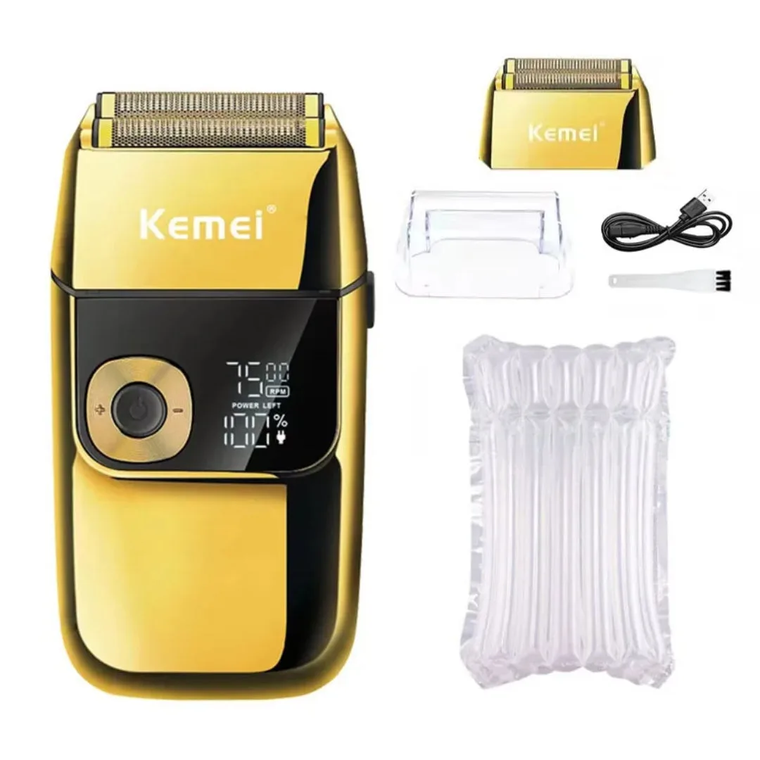 Kemei KM-2028 — Rasoir Électrique avec Double Tête et Écran LCD — Vue 2