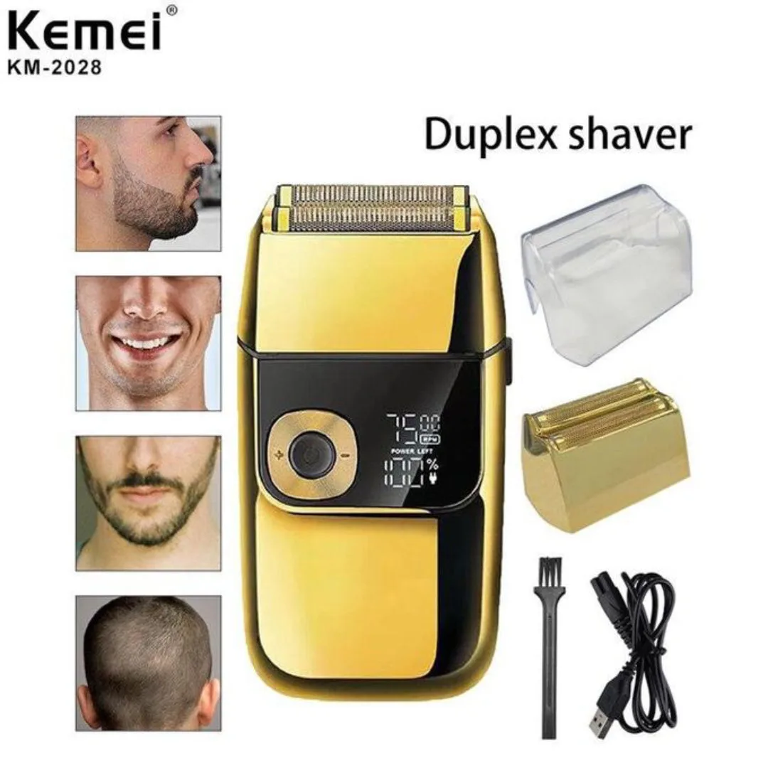 Kemei KM-2028 — Rasoir Électrique avec Double Tête et Écran LCD — Vue 3