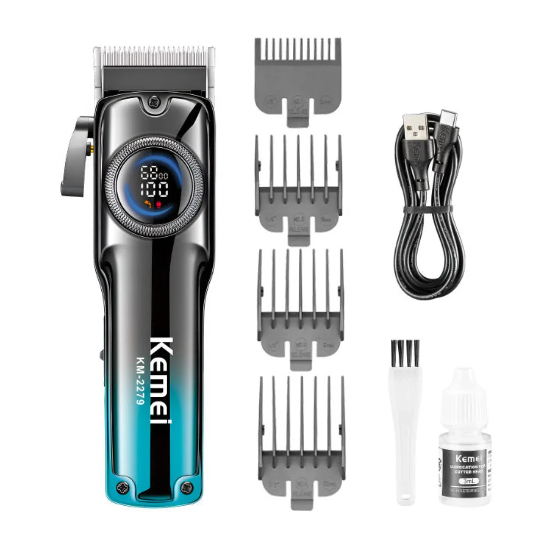 Kemei KM-2279 — Tondeuse à cheveux professionnelle Pour Hommes, Avec écran LCD, Rechargeable et Réglable — Vue 2
