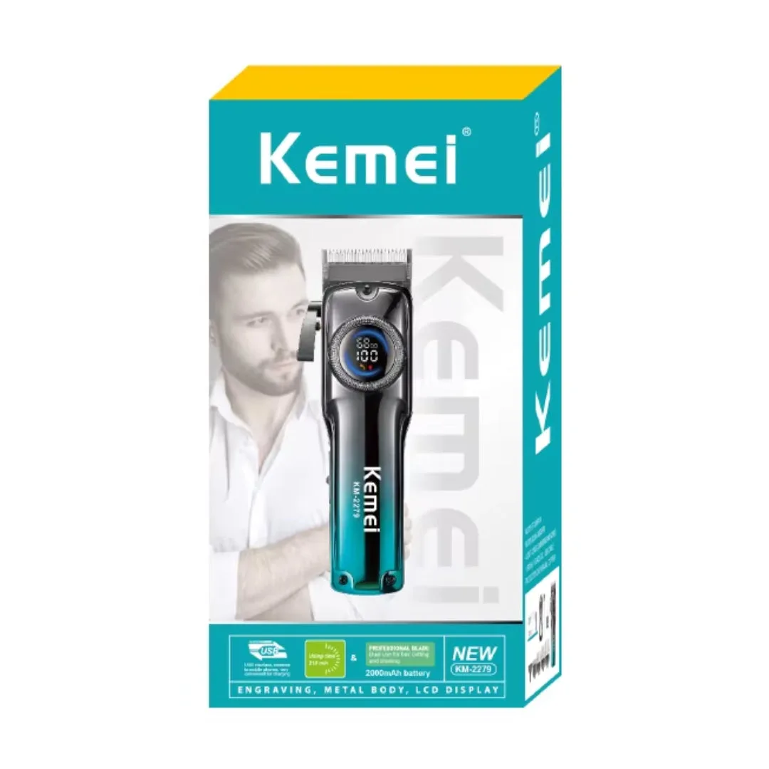 Kemei KM-2279 — Tondeuse à cheveux professionnelle Pour Hommes, Avec écran LCD, Rechargeable et Réglable — Vue 3