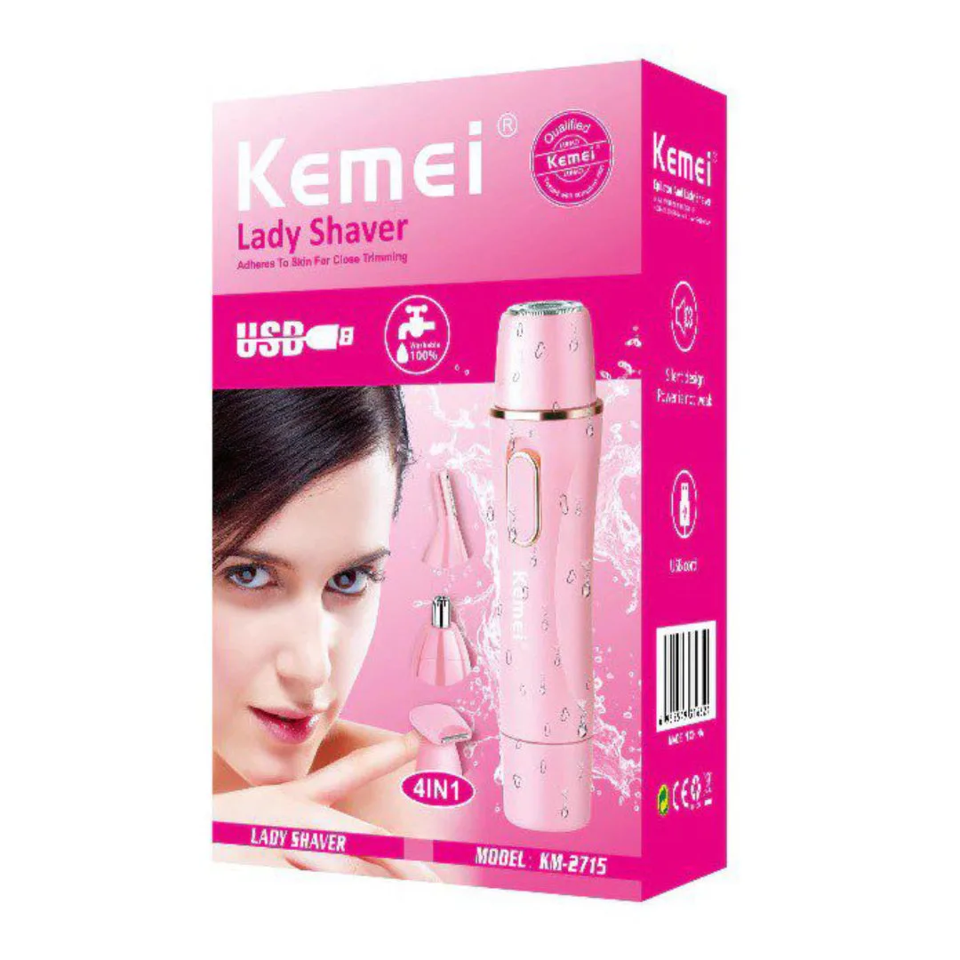 Kemei KM-2715 — Rasoir électrique Multifonction 4 en 1 tondeuse rechargeable