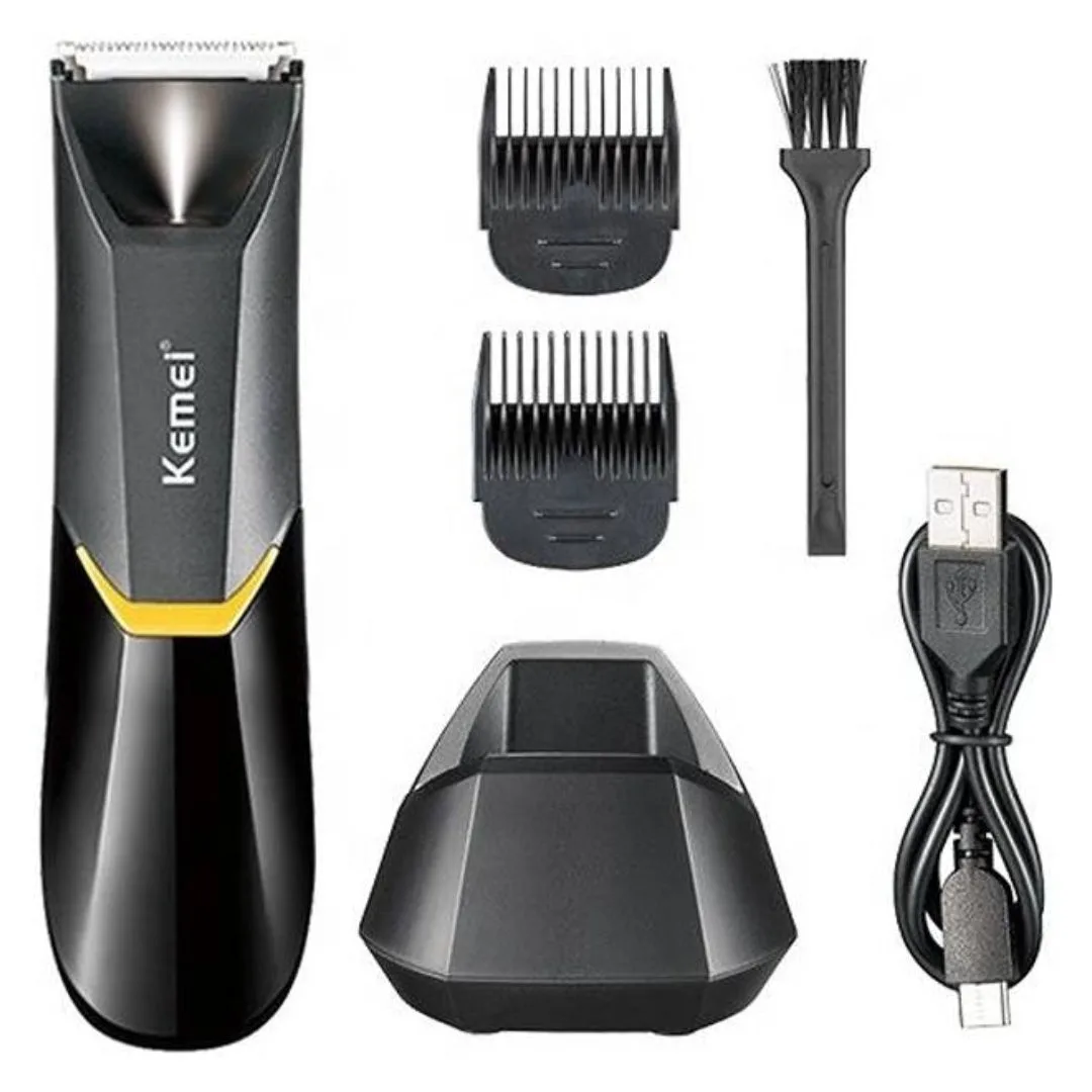 Kemei KM-3208 — Tondeuse corps étanche, USB rechargeable, batterie 600mAh — Vue 3