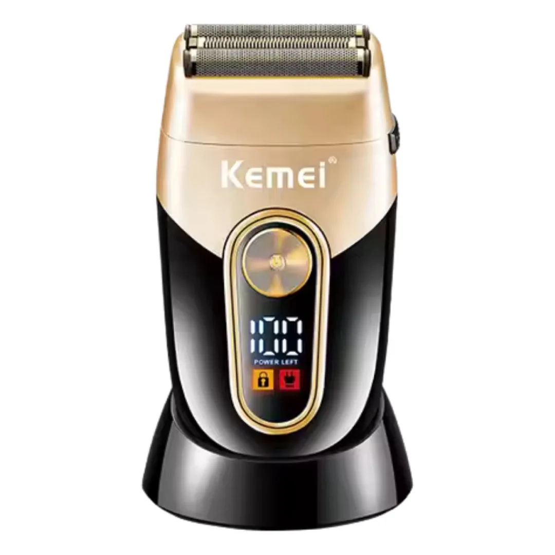 Kemei KM-3209 — Rasoir à barbe rechargeable, électrique pour hommes, tondeuse à poils flottante, appareil de rasage pour le visage — Vue 2