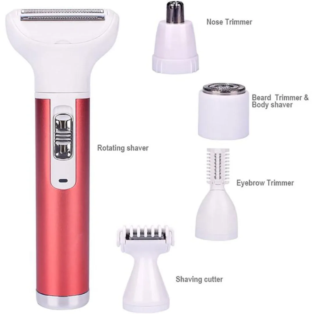 Kemei KM-3628 — Rasoir Électrique Multifonction Indolore Rechargeable USB, Têtes Interchangeables — Vue 4