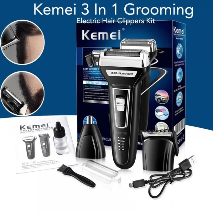 Kemei KM-6333 — Tondeuse à Cheveux Électrique 3 en 1 pour Hommes — Vue 3