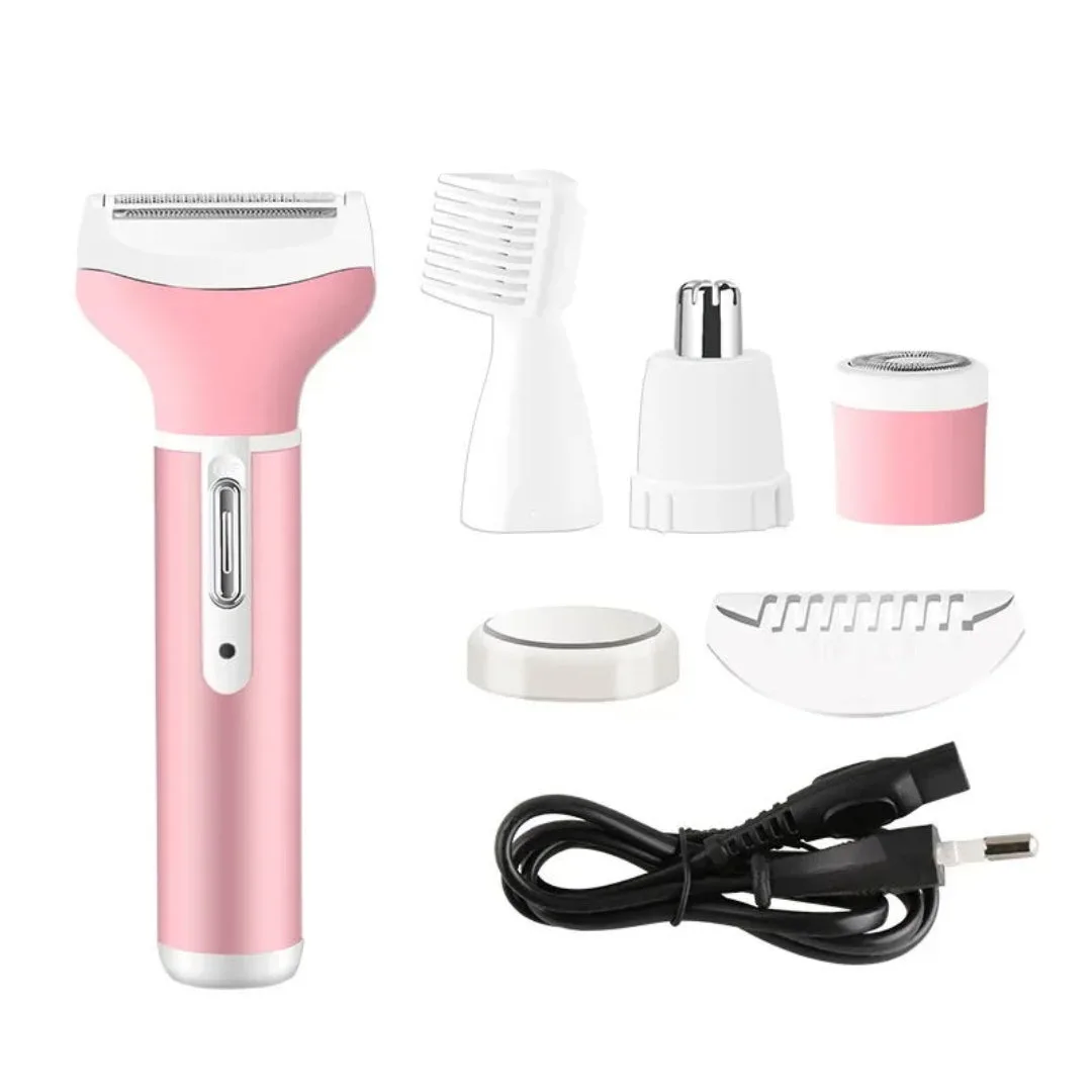Kemei KM-6637 — Epilateur-Rasoir multifonctions - Rechargeable - 4 en 1 - Rose — Vue 4