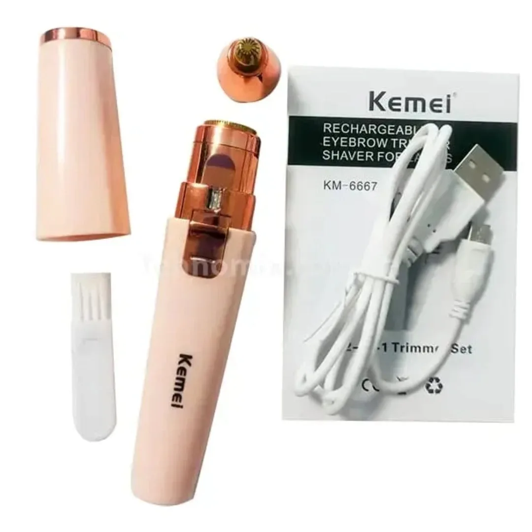 Kemei KM-6667 — Épilateur 2 in 1 visage femme rechargeable Tondeuse visage facile à utiliser — Vue 4