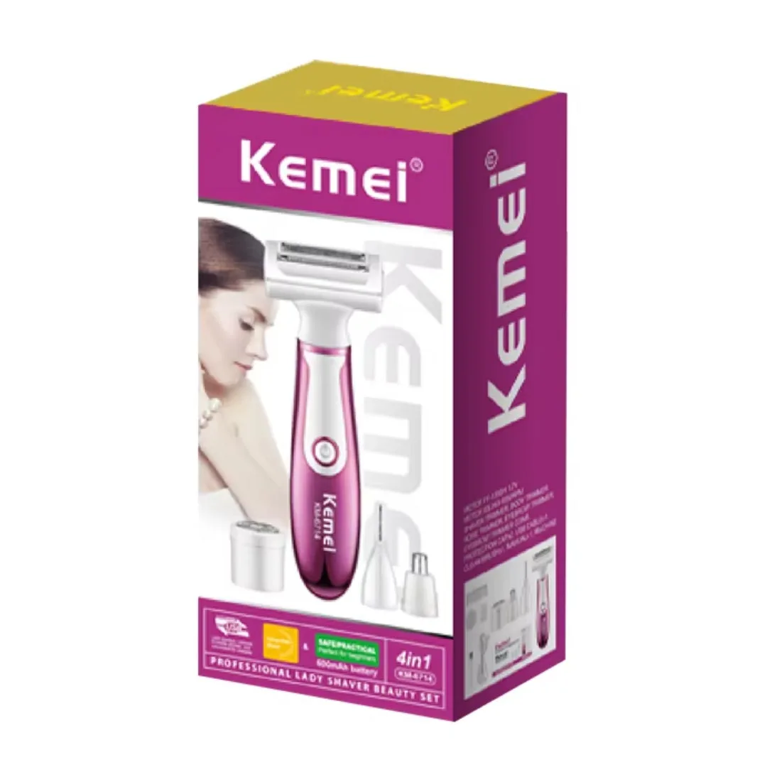 Kemei KM-6714 — Épilateur Rasoir Électrique – Épilation Corporelle USB — Vue 2