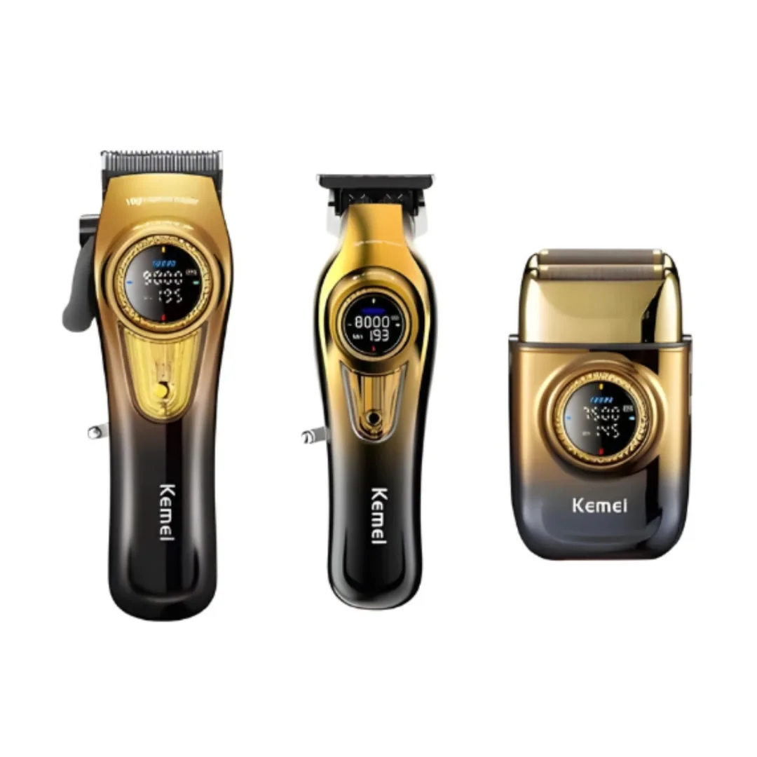Kemei KM-8557 — Kit professionnel Machine de découpe, Finition et Rasoir — Vue 3