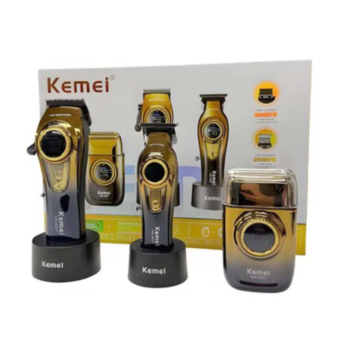 Kemei KM-8557 — Kit professionnel Machine de découpe, Finition et Rasoir — Vue 4