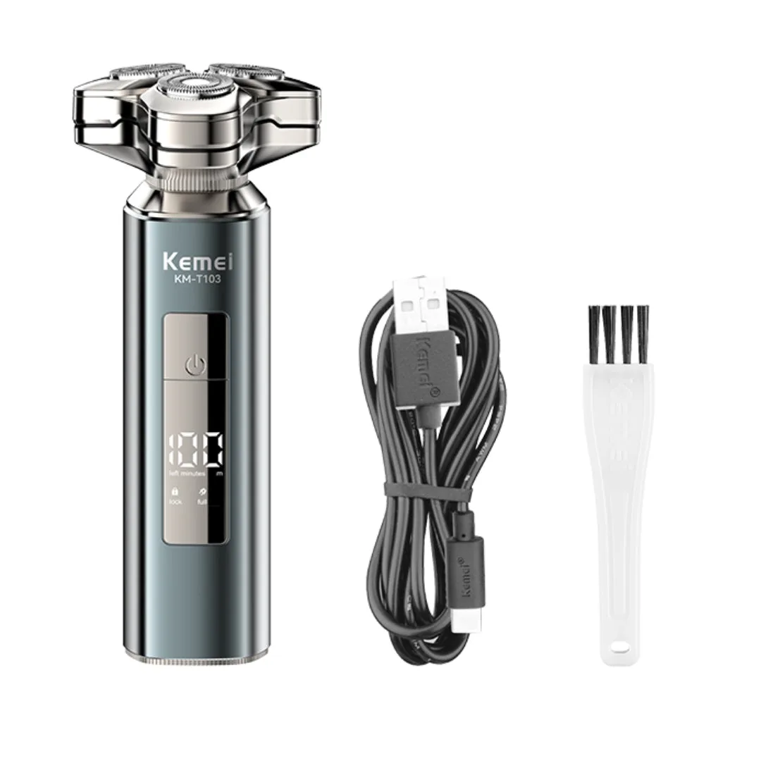 Kemei KM-T103 — Rasoir Électrique, Sécurité Magnétique – Lame Lavable, Portable — Vue 4